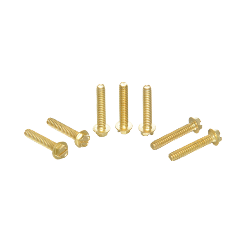 Žlté skrutky s hexagónom s hexagónom